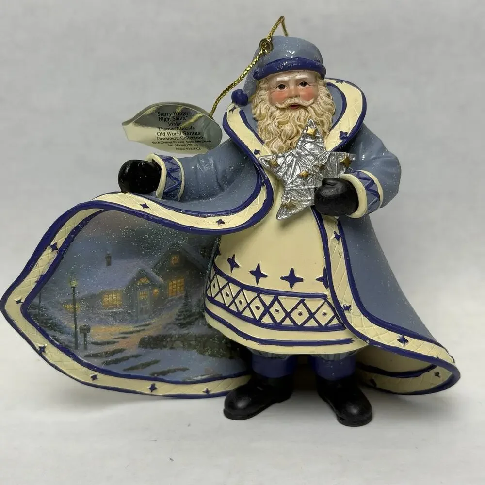 Thomas‎ Kinkade Old World Santa Ashton Drake Ornaments Set of 10 Christmas Lot 3